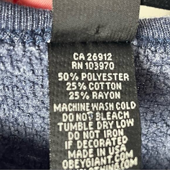 OBEY “Vandal Crew” Sweatshirt Navy, Casual, Urban, Grunge, Punk, S - Picture 5 of 6